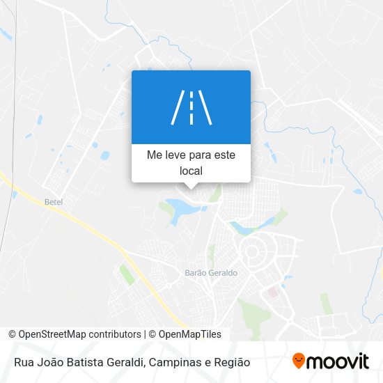 Rua João Batista Geraldi mapa