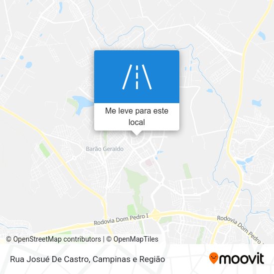 Rua Josué De Castro mapa