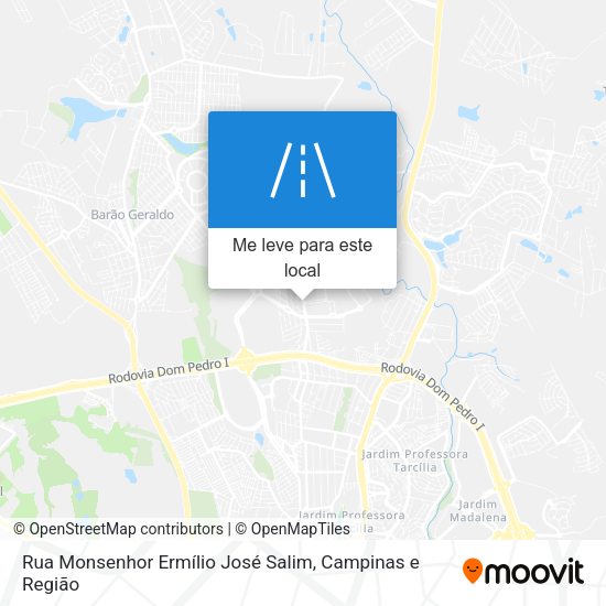 Rua Monsenhor Ermílio José Salim mapa