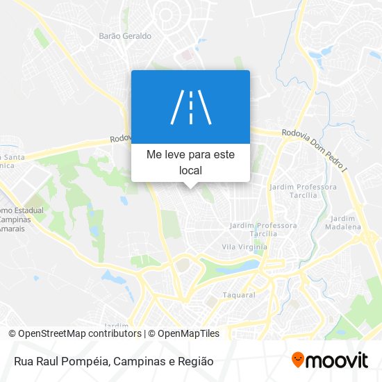 Rua Raul Pompéia mapa