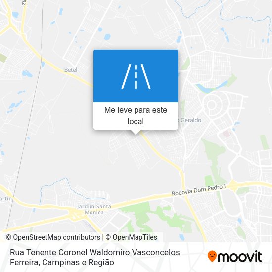 Rua Tenente Coronel Waldomiro Vasconcelos Ferreira mapa
