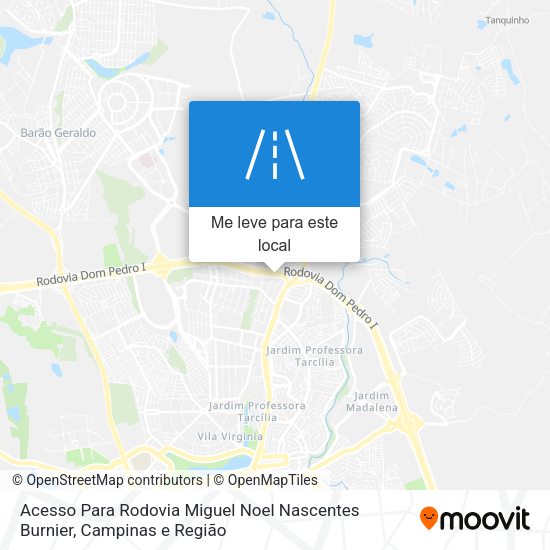 Acesso Para Rodovia Miguel Noel Nascentes Burnier mapa