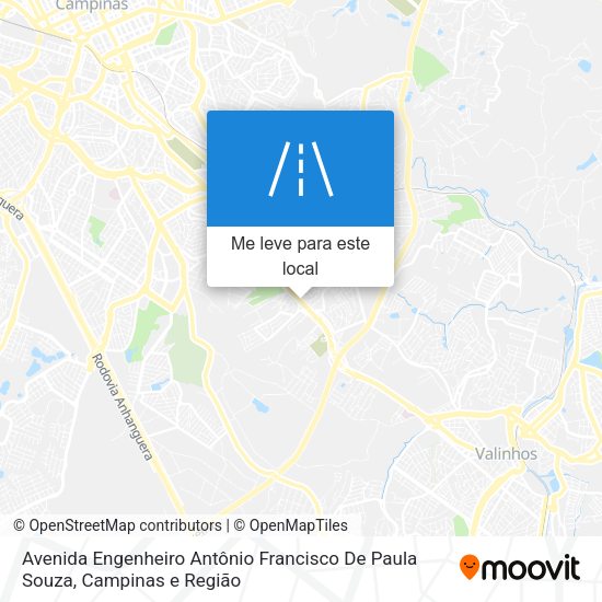 Avenida Engenheiro Antônio Francisco De Paula Souza mapa