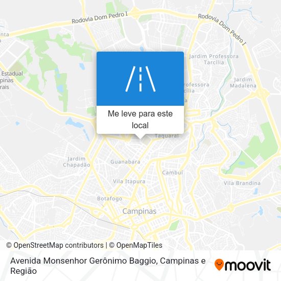 Avenida Monsenhor Gerônimo Baggio mapa