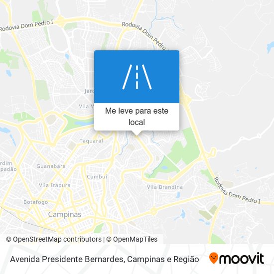 Avenida Presidente Bernardes mapa