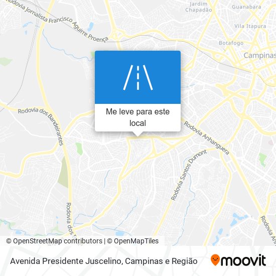 Avenida Presidente Juscelino mapa