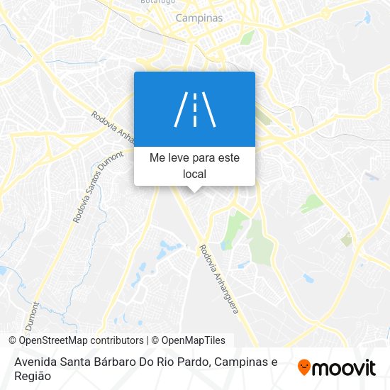 Avenida Santa Bárbaro Do Rio Pardo mapa