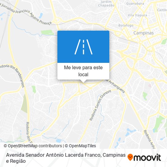 Avenida Senador Antônio Lacerda Franco mapa