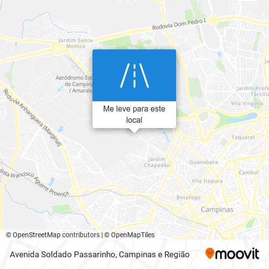 Avenida Soldado Passarinho mapa