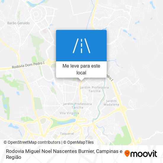 Rodovia Miguel Noel Nascentes Burnier mapa