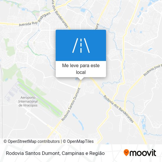Rodovia Santos Dumont mapa