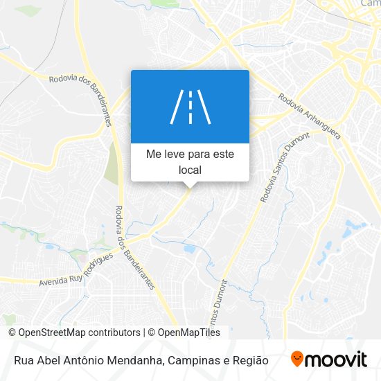 Rua Abel Antônio Mendanha mapa