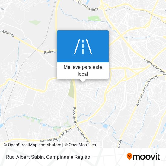 Rua Albert Sabin mapa