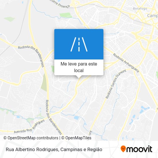 Rua Albertino Rodrigues mapa