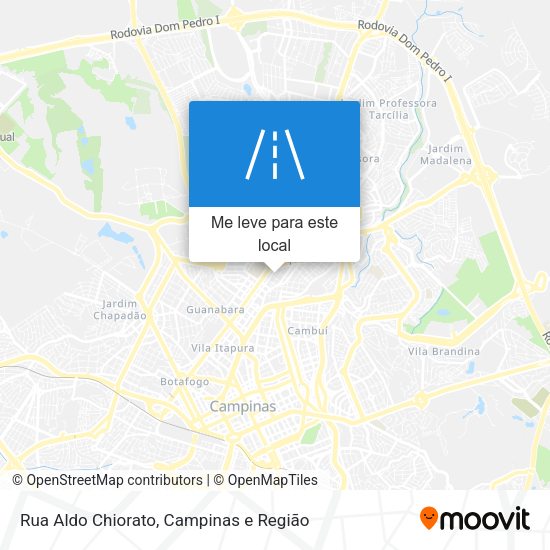 Rua Aldo Chiorato mapa