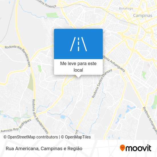 Rua Americana mapa