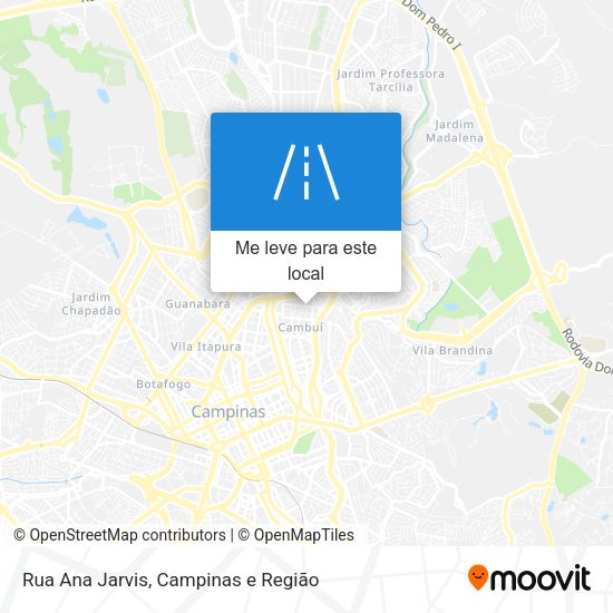 Rua Ana Jarvis mapa