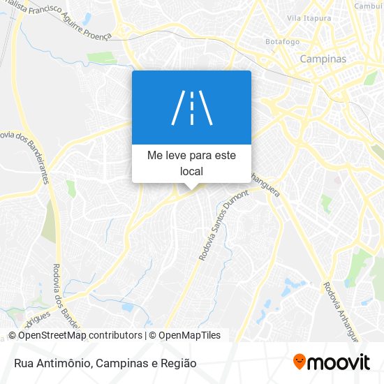 Rua Antimônio mapa