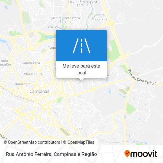Rua Antônio Ferreira mapa