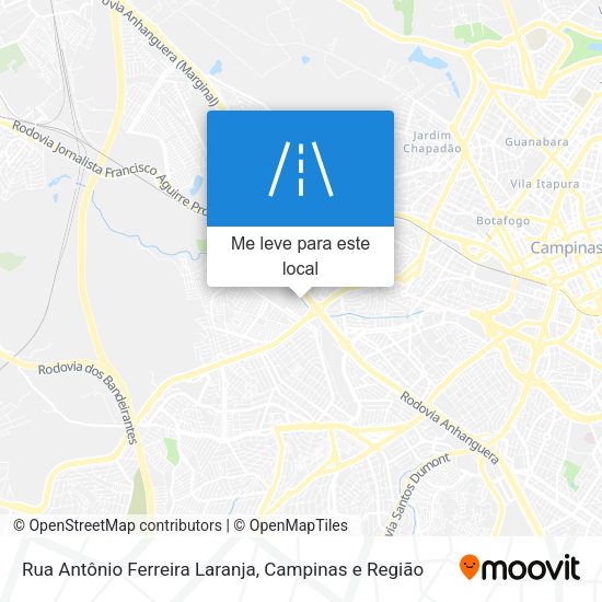 Rua Antônio Ferreira Laranja mapa