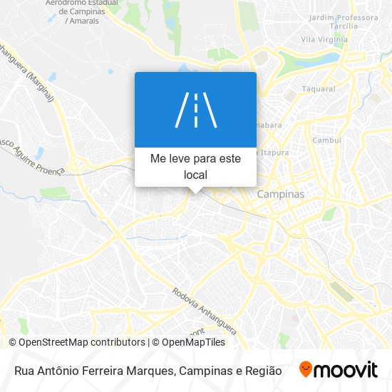 Rua Antônio Ferreira Marques mapa