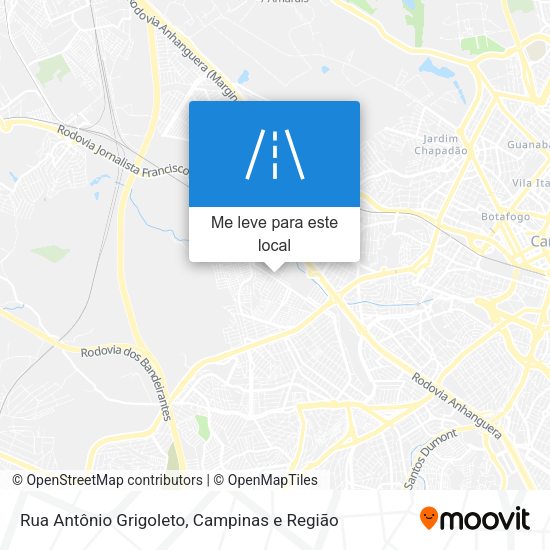 Rua Antônio Grigoleto mapa