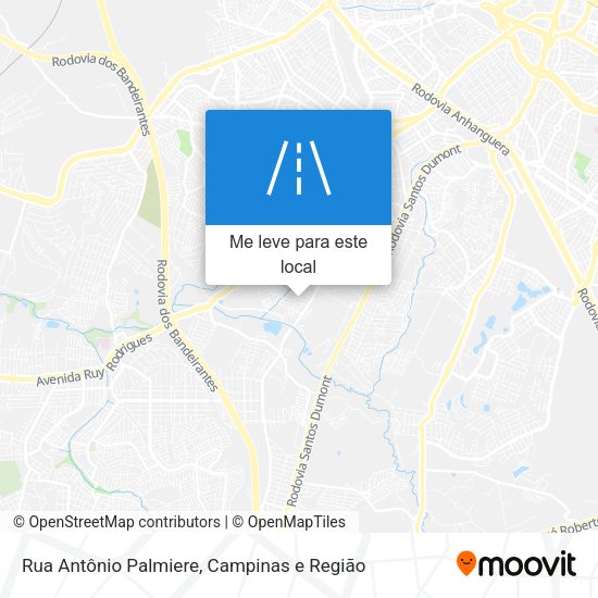 Rua Antônio Palmiere mapa