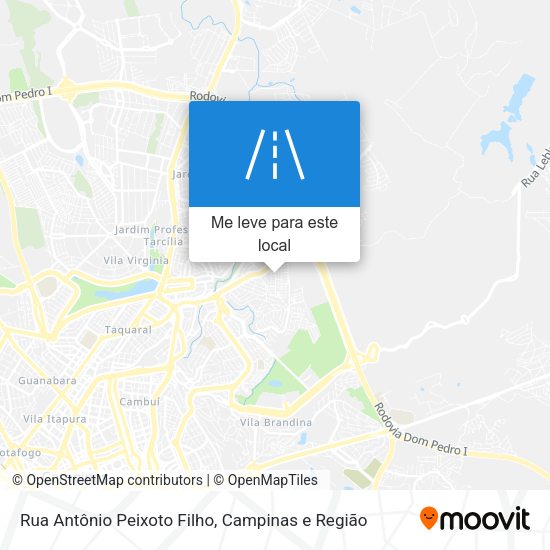 Rua Antônio Peixoto Filho mapa