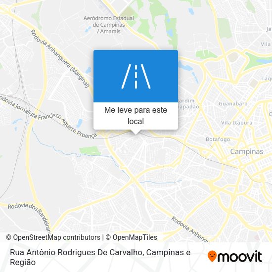 Rua Antônio Rodrigues De Carvalho mapa