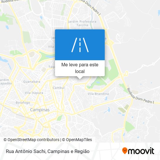 Rua Antônio Sachi mapa