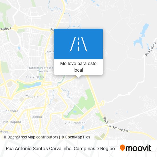 Rua Antônio Santos Carvalinho mapa