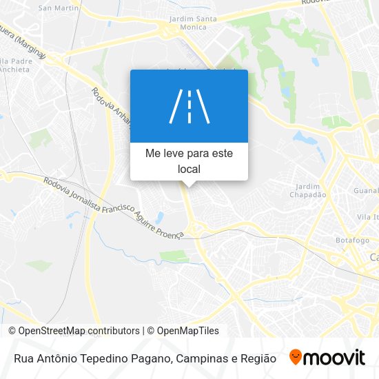 Rua Antônio Tepedino Pagano mapa