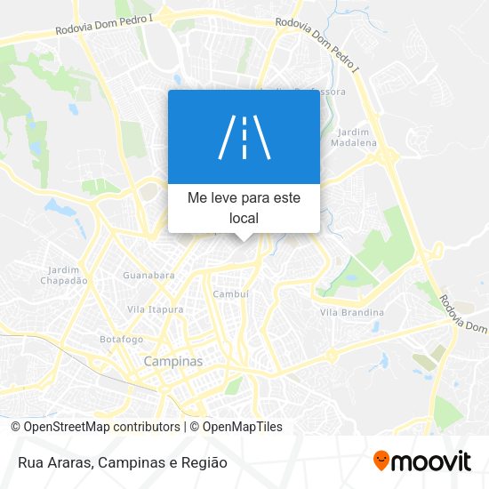Rua Araras mapa