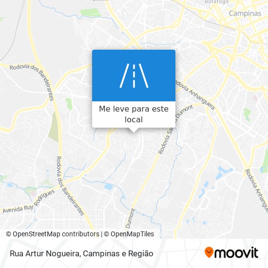 Rua Artur Nogueira mapa