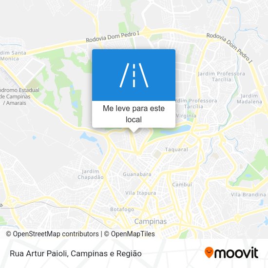 Rua Artur Paioli mapa
