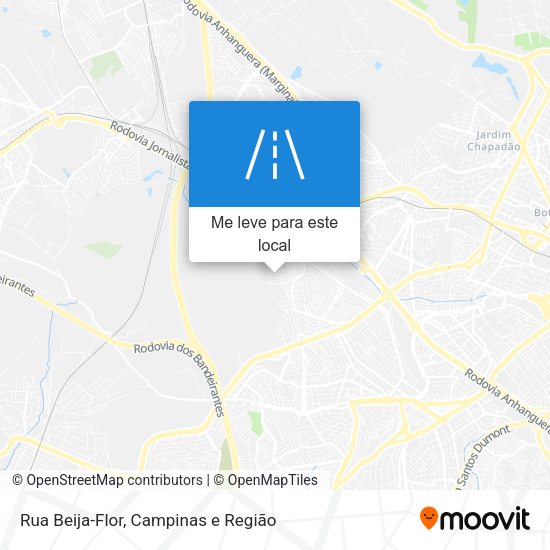 Rua Beija-Flor mapa