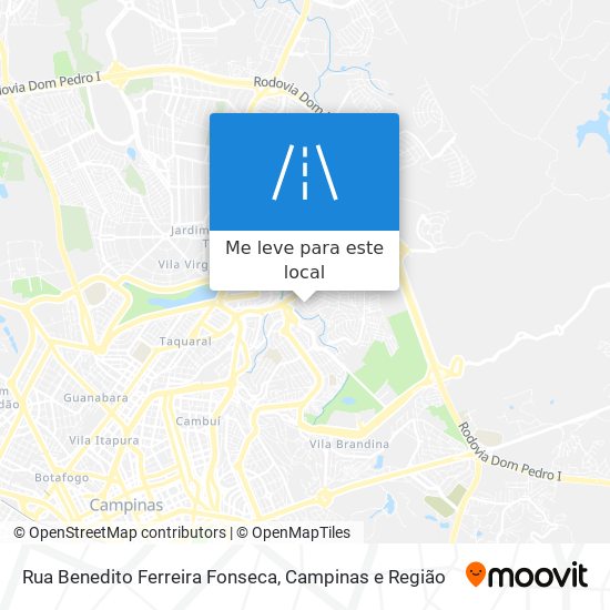 Rua Benedito Ferreira Fonseca mapa