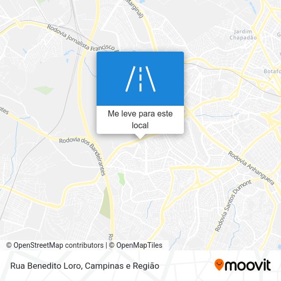 Rua Benedito Loro mapa