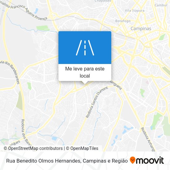 Rua Benedito Olmos Hernandes mapa