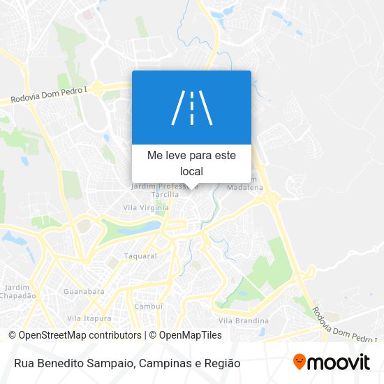 Rua Benedito Sampaio mapa