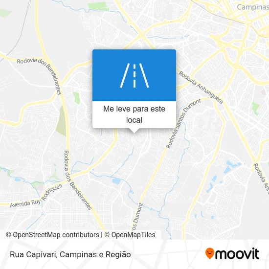 Rua Capivari mapa