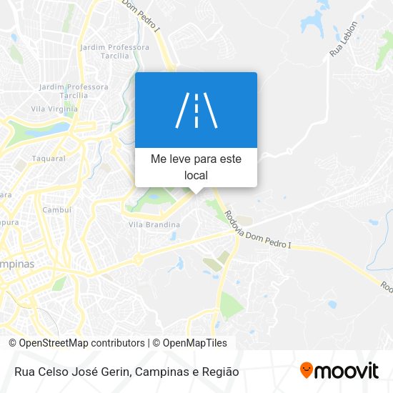 Rua Celso José Gerin mapa