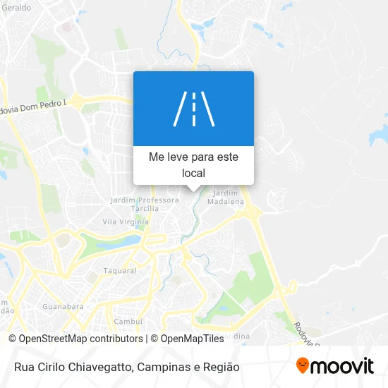 Rua Cirilo Chiavegatto mapa