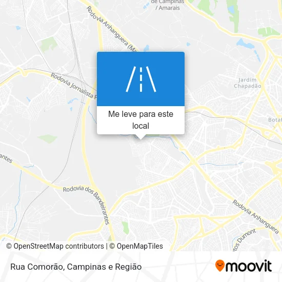 Rua Comorão mapa