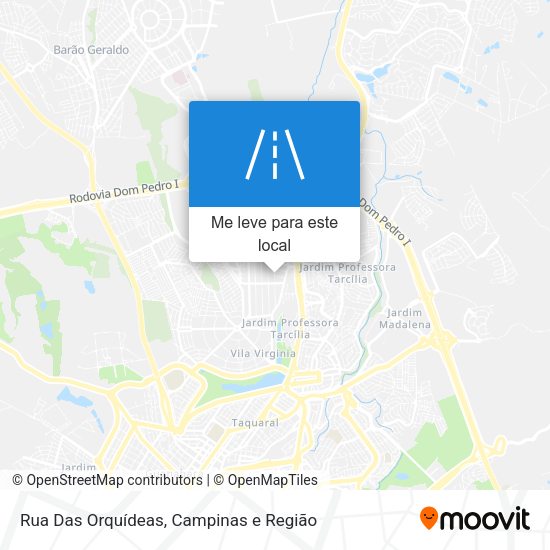 Rua Das Orquídeas mapa