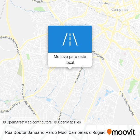 Rua Doutor Januário Pardo Meo mapa