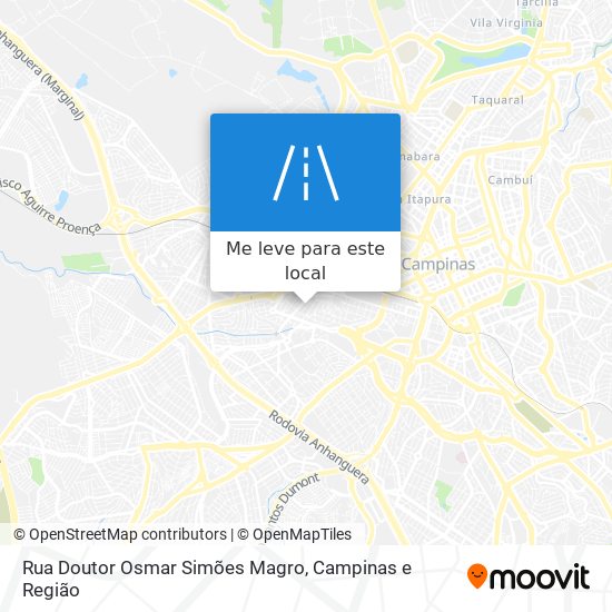 Rua Doutor Osmar Simões Magro mapa