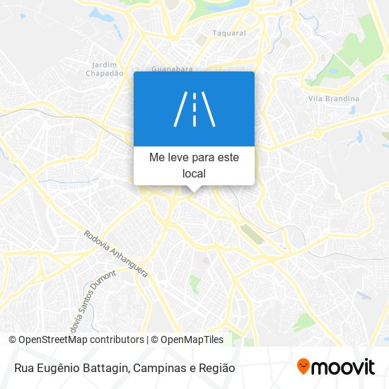 Rua Eugênio Battagin mapa