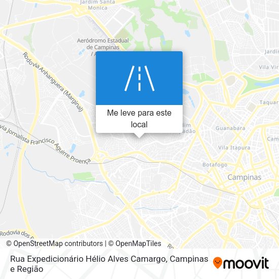 Rua Expedicionário Hélio Alves Camargo mapa