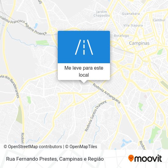 Rua Fernando Prestes mapa